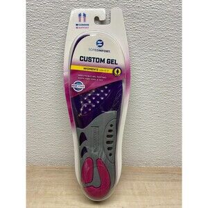 Sof Comfort Womens Custom Gel Insoles Size:6-11 One Pair New